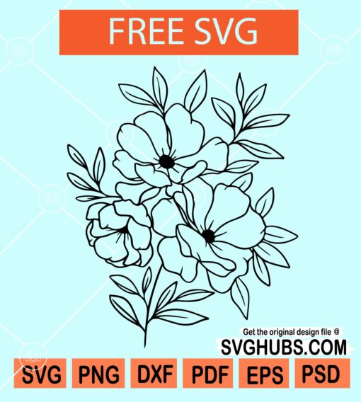 Flower bouquet svg free