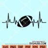 Football heartbeat svg