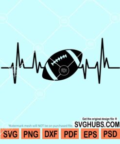 Football heartbeat svg