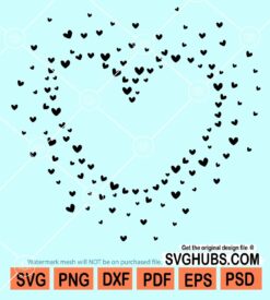 Frame of hearts Heart shape svg