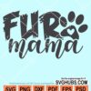 Fur mama with paw svg