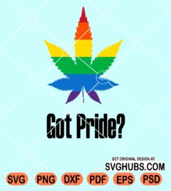 Got pride weed leaf LGBT svg