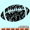 Grunge football silhouette svg