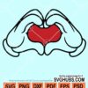 Heart hand sign svg