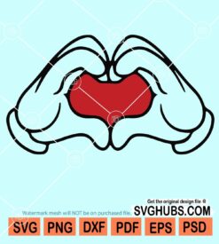 Heart hand sign svg