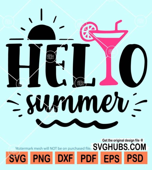 Hello summer svg file