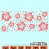 Hibiscus flower libbey can glass wrap svg