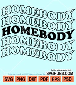 Homebody wavy letters svg