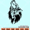 Howling wolf SVG
