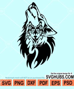 Howling wolf SVG