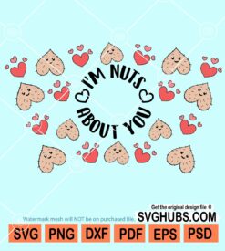 I'm nuts about you Starbucks cup wrap svg