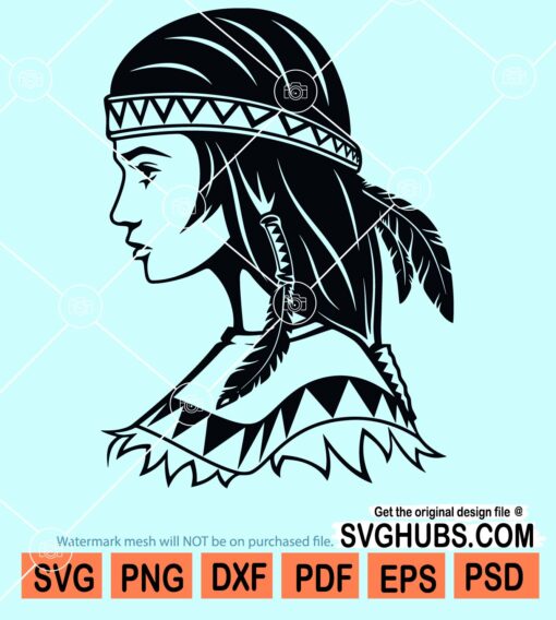 Indian girl clipart svg