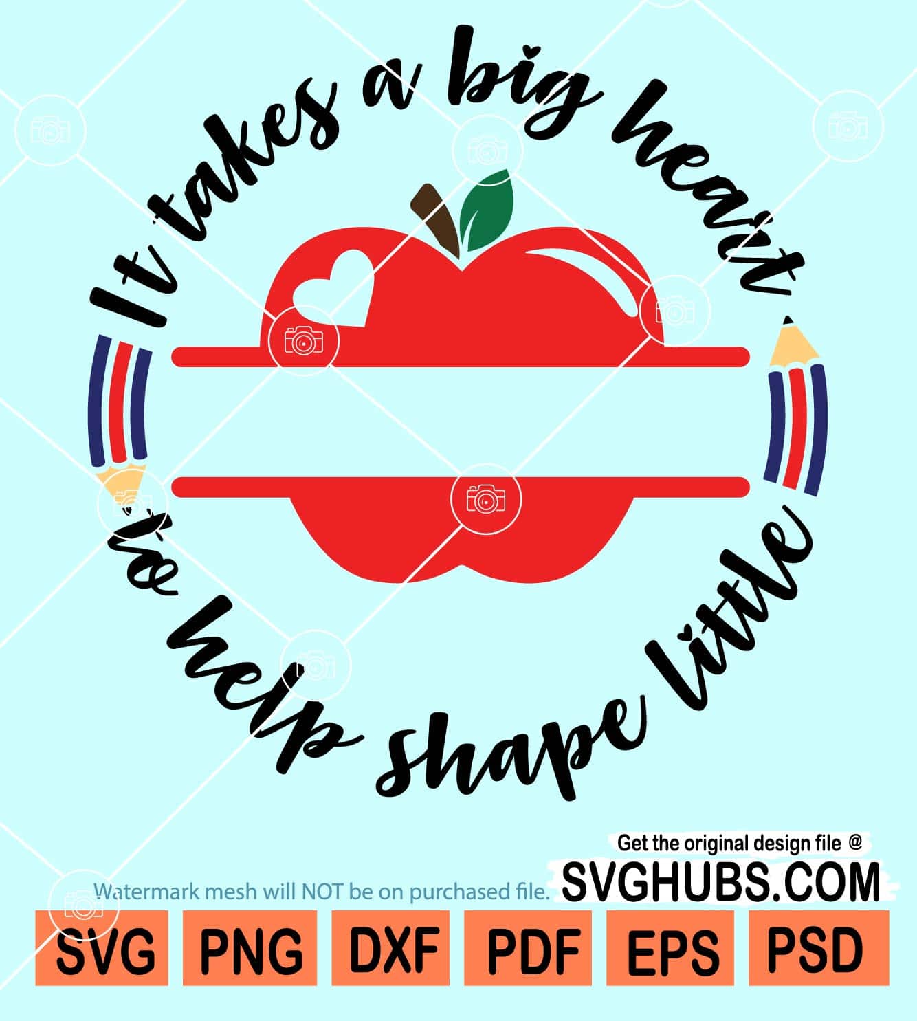 Days of the week svg, Sunday Monday Tuesday Wednesday Thursday Friday  Saturday svg, it takes a big heart to shape little minds SVG, teacher