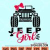 Jeep girl with bow svg