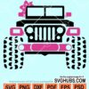 Jeep girl with bow svg