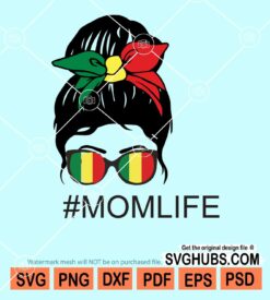 Juneteenth messy bun svg