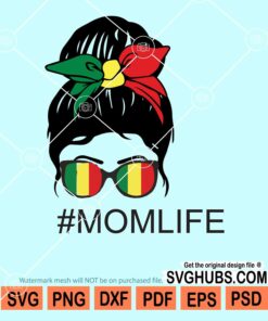 Juneteenth messy bun svg