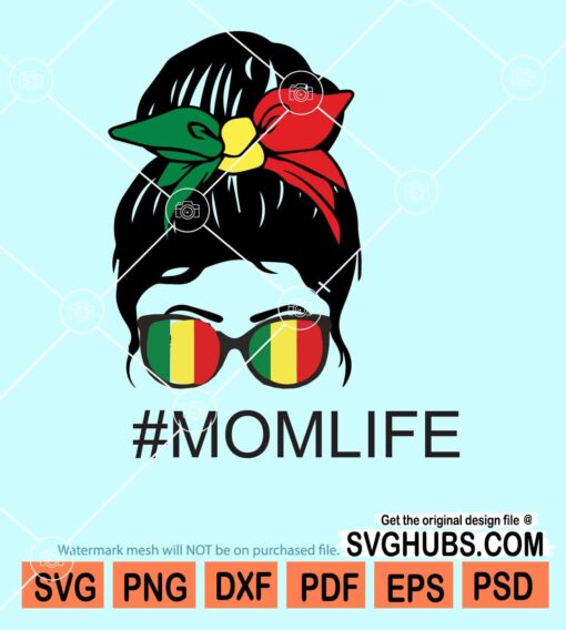 Juneteenth messy bun svg