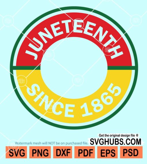 Juneteenth since 1865 cold cup ring svg