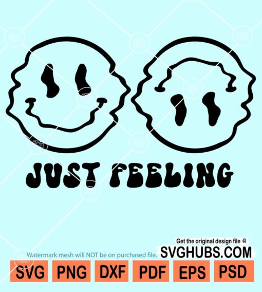 Just feeling melting smiley faces svg