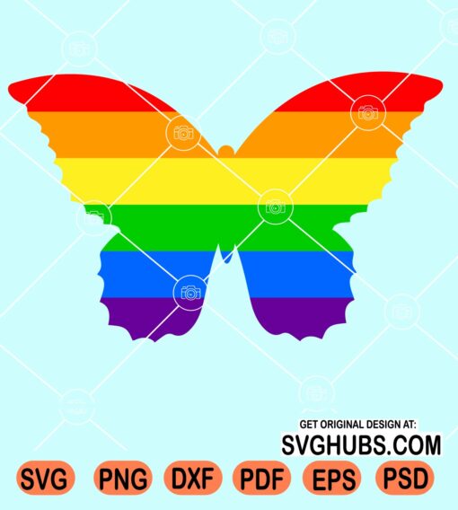 LGBT butterfly svg