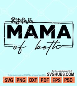 Leopard Mom Of Both Svg