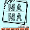 Leopard mama square frame svg