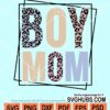 Leopard print Boy mom square frame svg