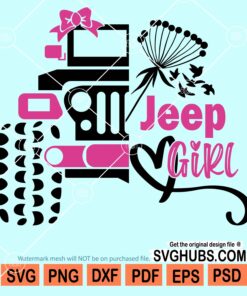 Leopard print Jeep girl svg