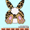 Leopard print easter bunny svg