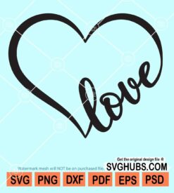 Love heart svg