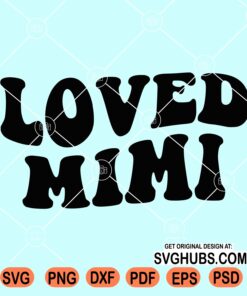 Loved mimi wavy text svg