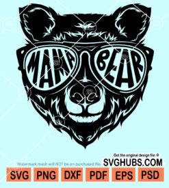 Mama bear sunglasses svg