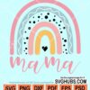 Mama heart rainbow svg