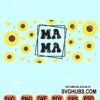 Mama sunflower libbey glass can wrap svg