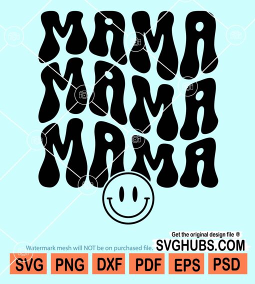 Mama wavy letters svg, Mama svg file for cricut, Mama Svg files, Mom ...