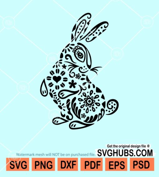 Mandala bunny svg