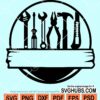 Mechanic Tools name frame Svg