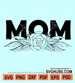 Mom with flowers svg