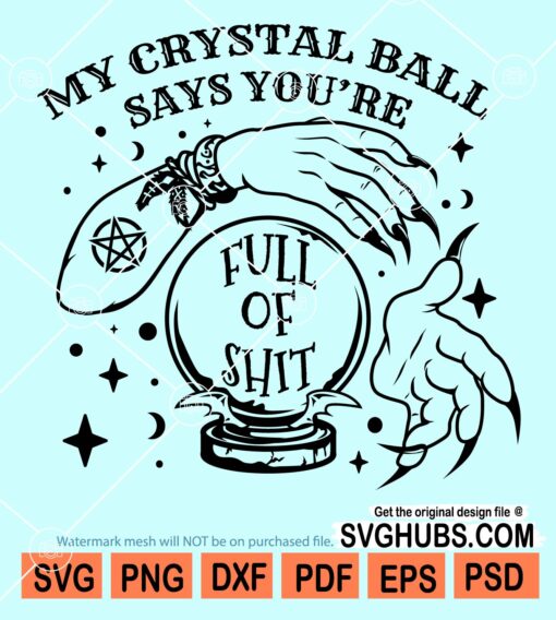 My crystal ball says you are full of shit svg