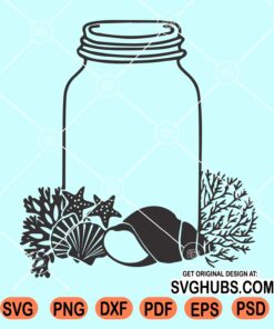 Nautical mason jar svg