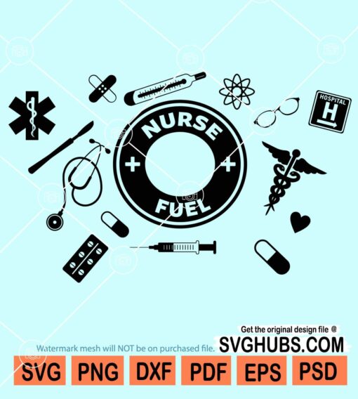 Nurse fuel venti cold cup wrap svg