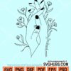 One blessed mama floral hands svg