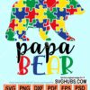 Papa bear autism awareness svg