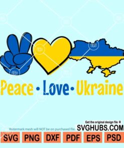 Peace love Ukraine svg