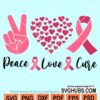 Peace love cure svg