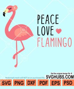 Peace love flamingo svg