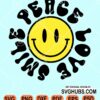 Peace love smile retro svg