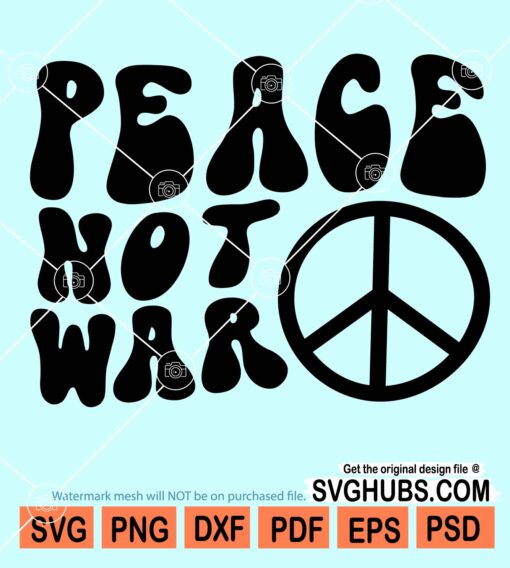 Peace not war Retro svg
