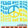Peace not war mirrored svg
